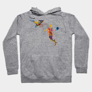 Basketball player in watercolor Hoodie